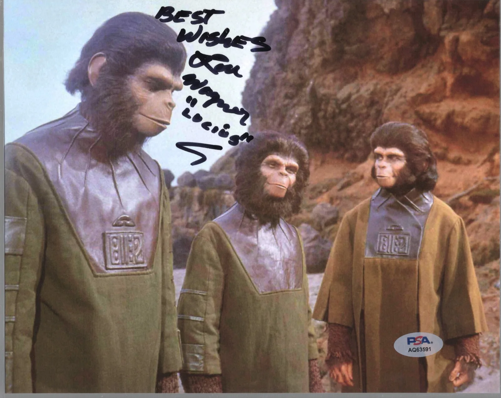 Lou Wagner — Lou Wagner Lucius Planet of the Apes Signed 8x10 Photo PSA DNA Authentic COA *91