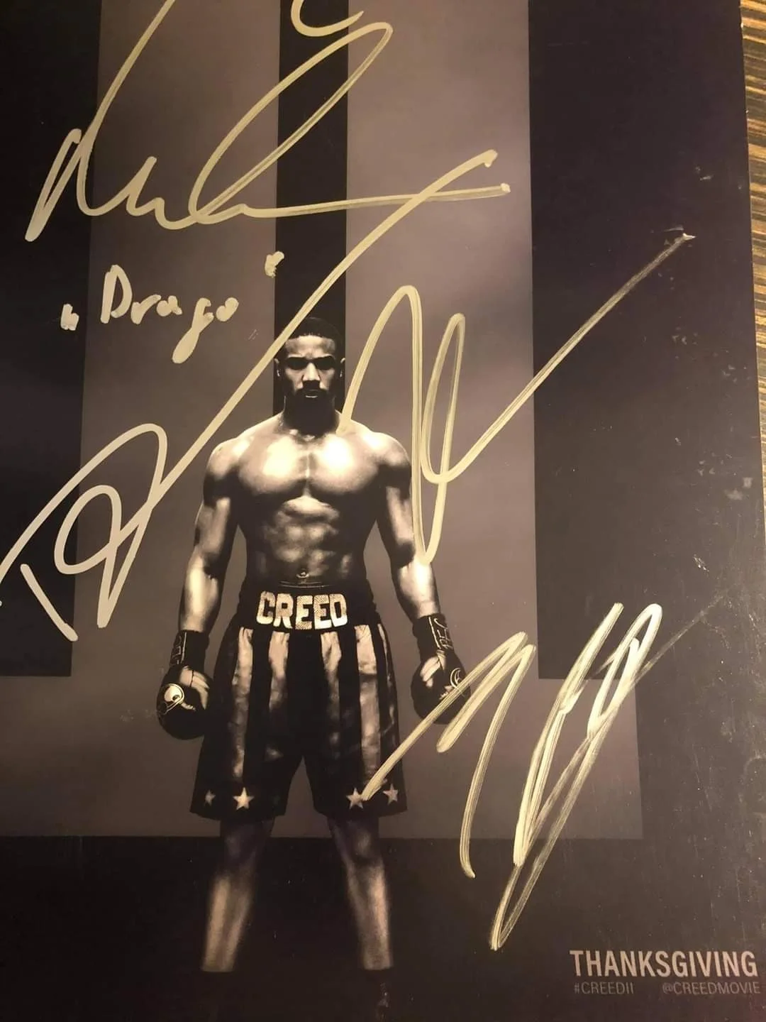 Creed II Multi-Signed Original Photograph Authentic Signings Autographed, image 5