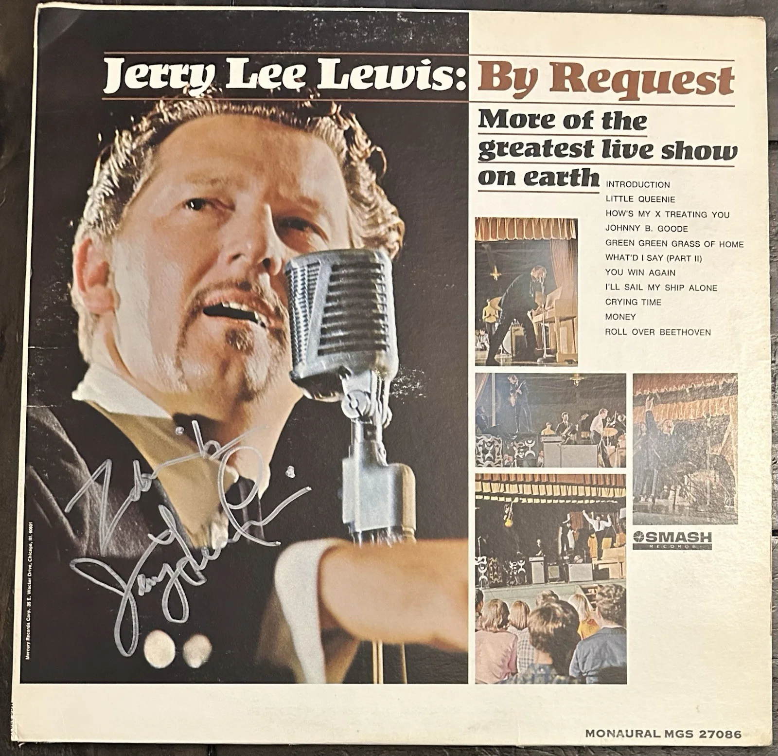 JERRY LEE LEWIS HAND SIGNED 1966 ALBUM! BEAUTIFUL SIGNATURE, GREAT SHAPE! SMASH!, image 2