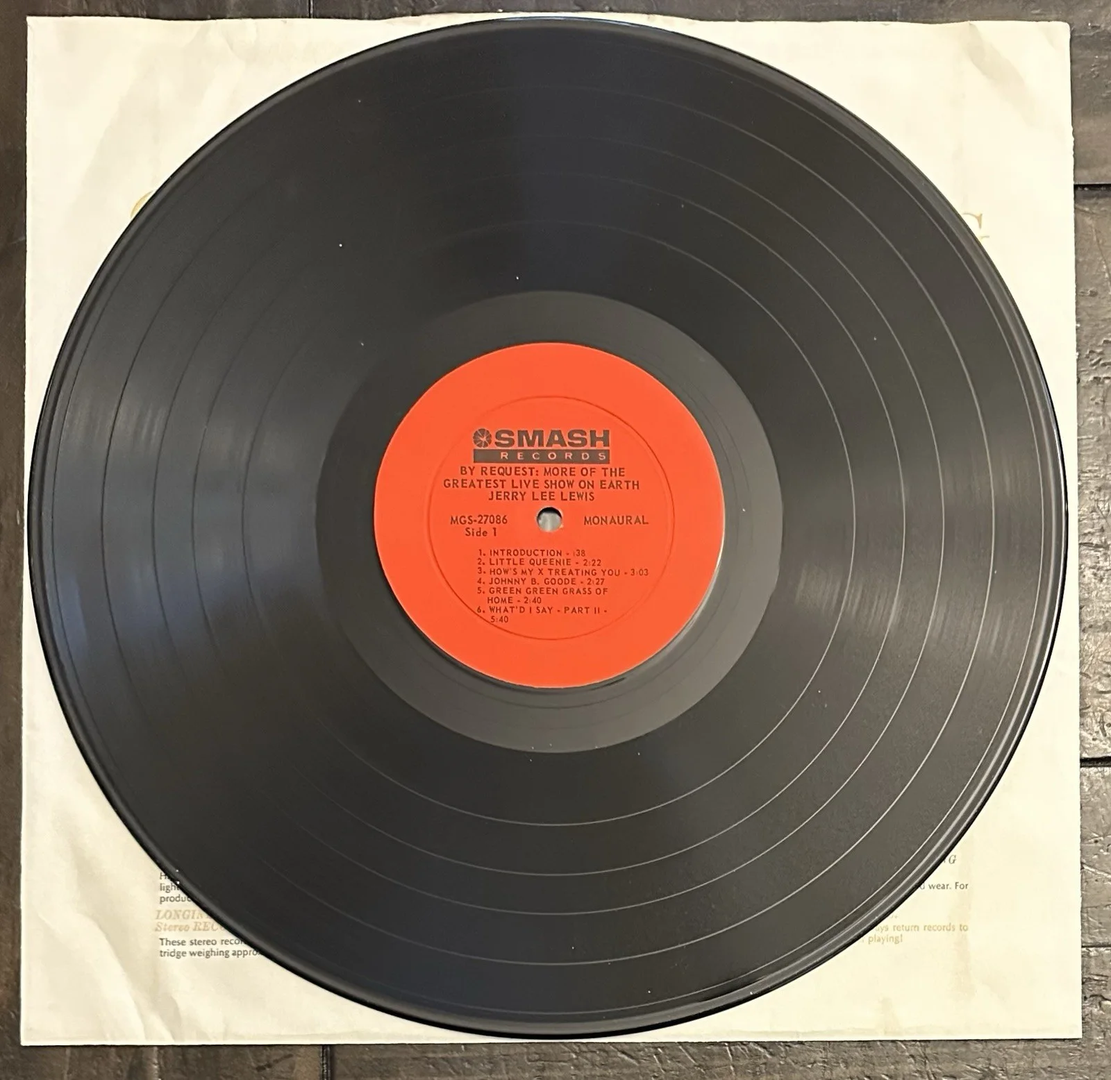 JERRY LEE LEWIS HAND SIGNED 1966 ALBUM! BEAUTIFUL SIGNATURE, GREAT SHAPE! SMASH!, image 4
