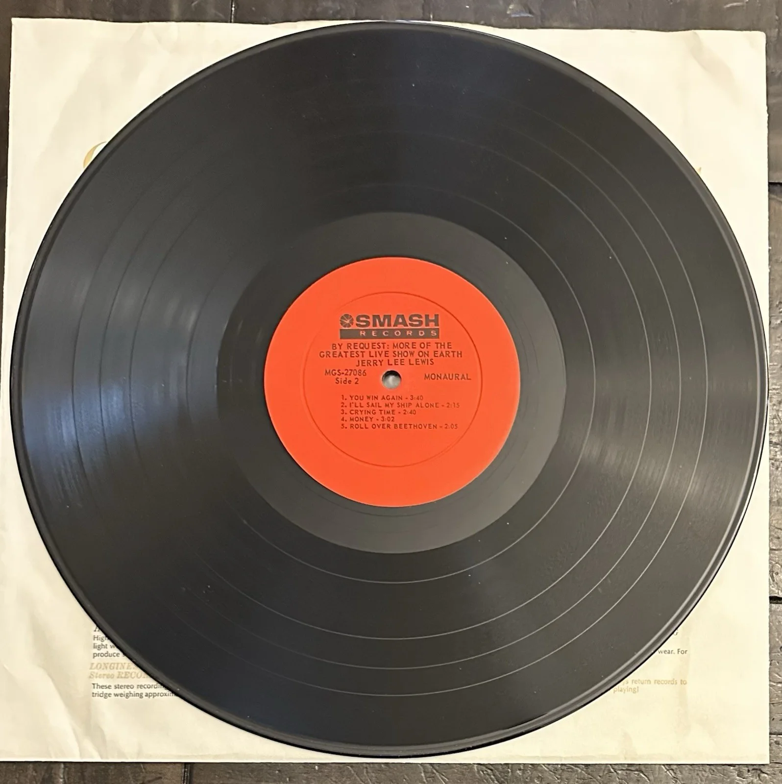 JERRY LEE LEWIS HAND SIGNED 1966 ALBUM! BEAUTIFUL SIGNATURE, GREAT SHAPE! SMASH!, image 5