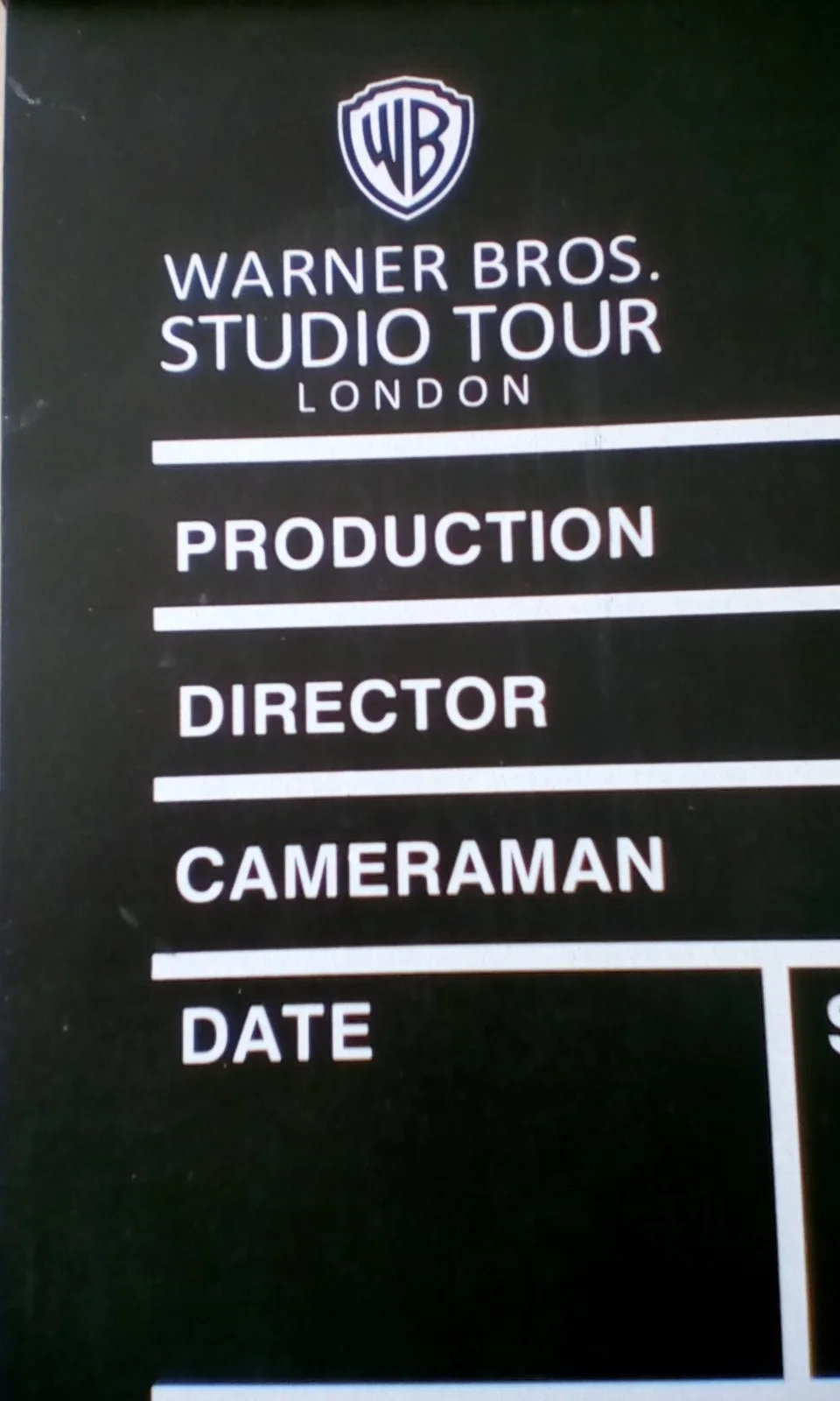 Warner Bros Studio Tour London Film Clapper Board, изображение 2