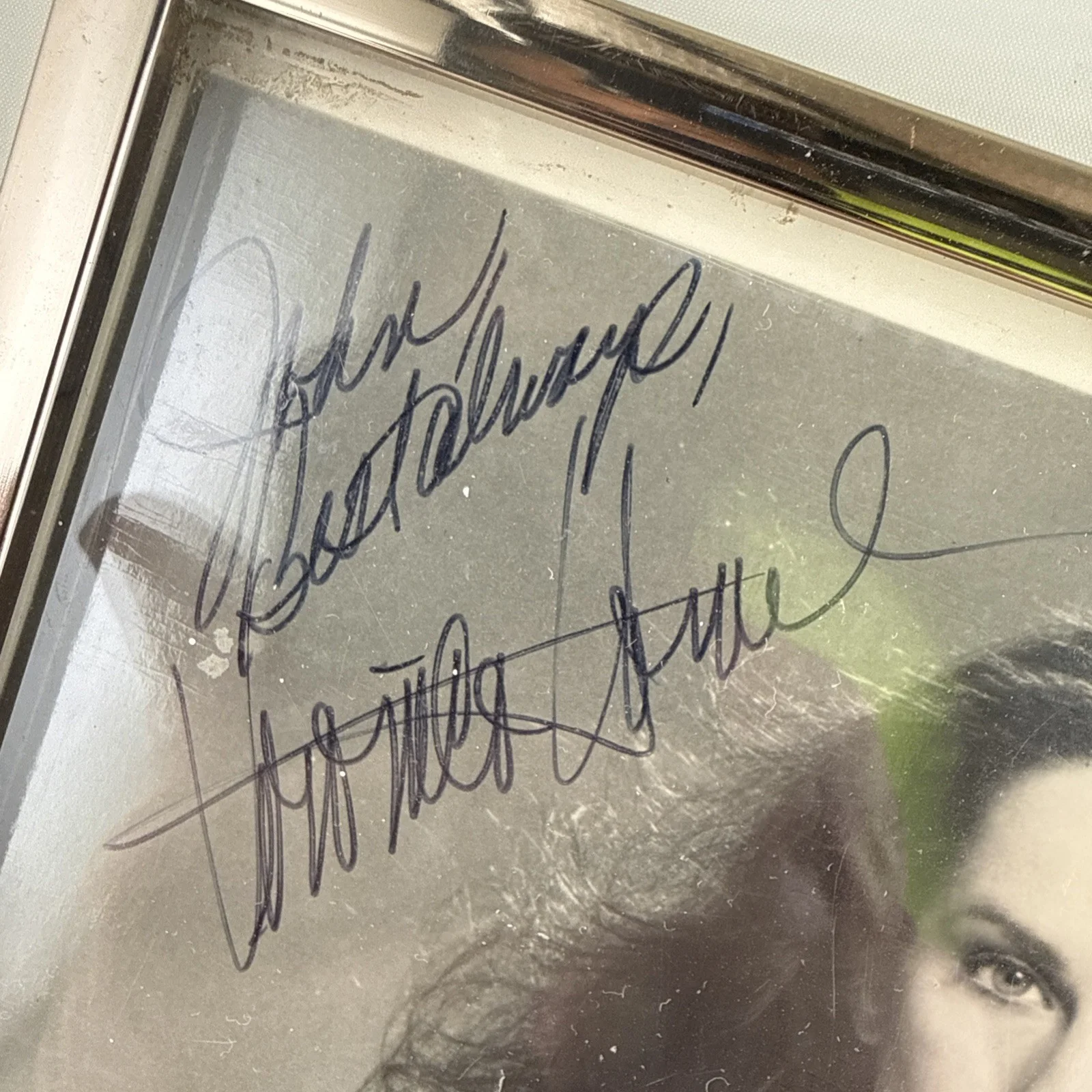 Veronica Hamel — Framed VERONICA HAMEL Signed 8x10 Black and White Photo Vintage Original Rare, изображение 2