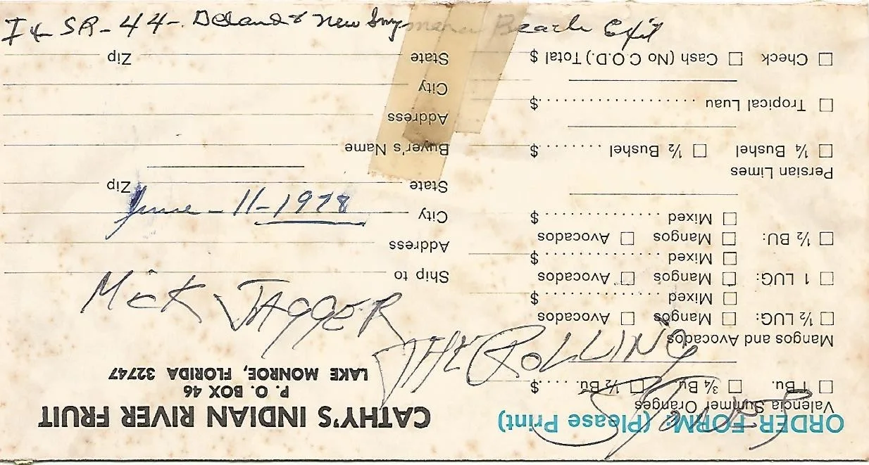 Mick Jagger (The Rolling Stones) Autographed June 11, 1978, image 3