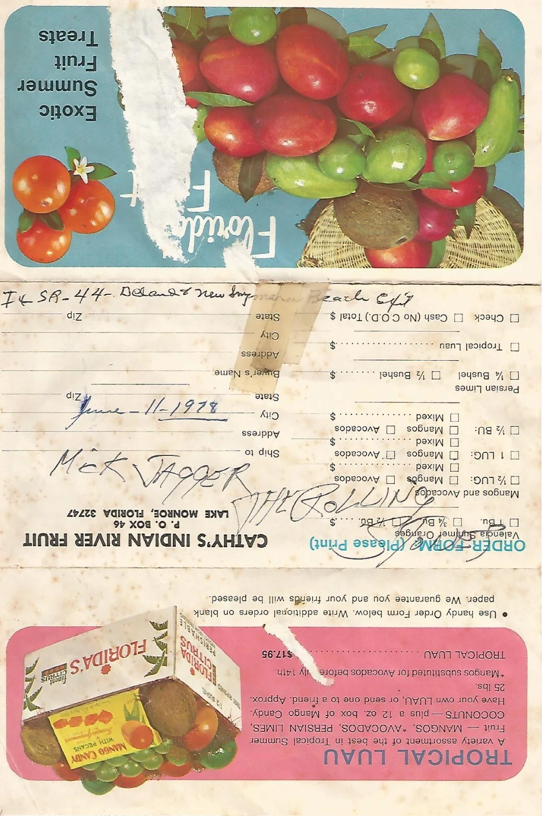 Mick Jagger (The Rolling Stones) Autographed June 11, 1978, image 4