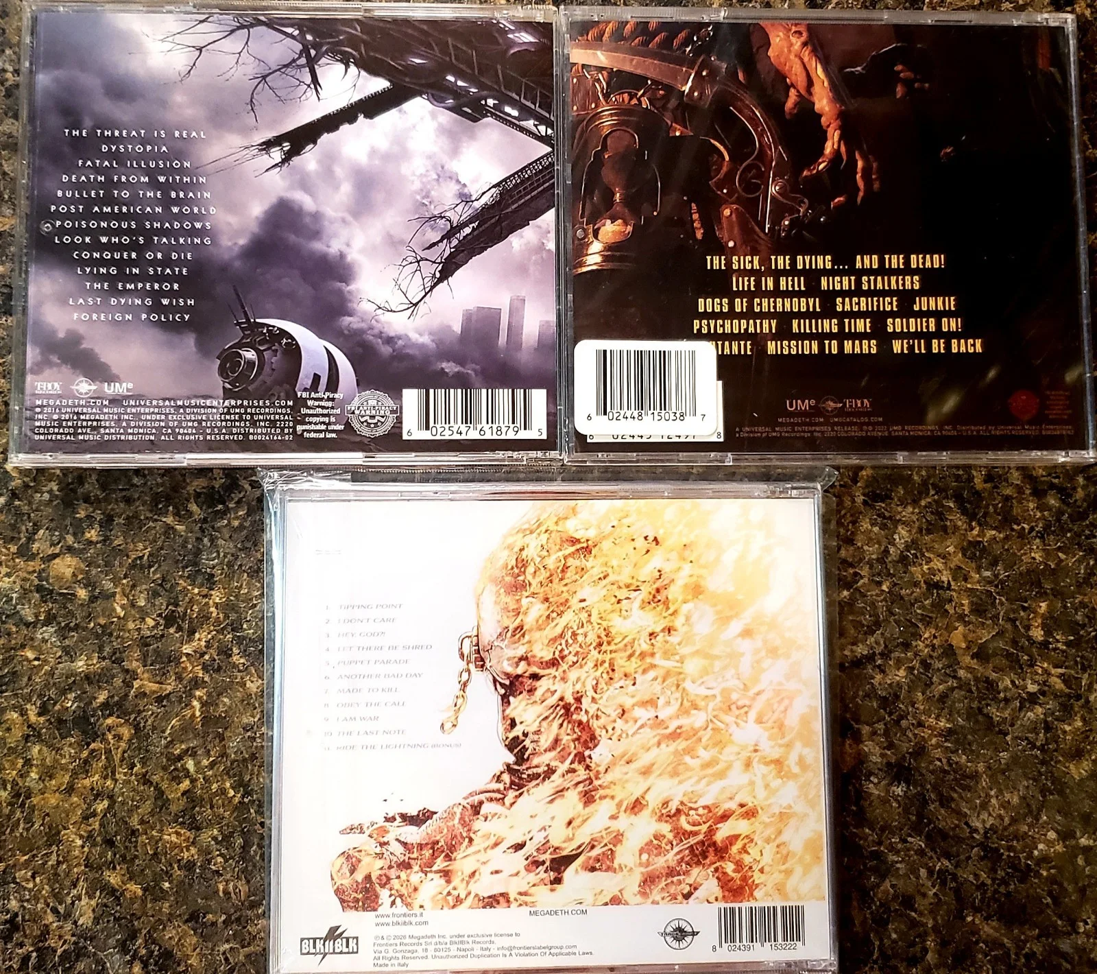 Rare! MEGADETH Signed: Dystopia, Sick Dying Dead, And Megadeth Self Titled CDs, изображение 5