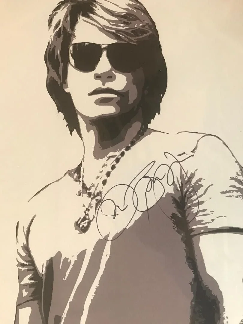 BON JOVI FULLY SIGNED SET OF 4 lITHOGRAPHS FULL COA ROGER EPPERSON, image 3