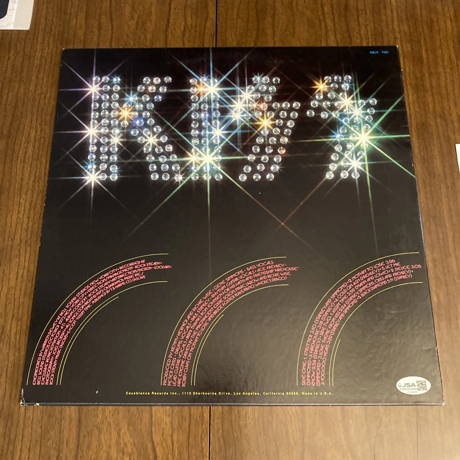 KISS Peter Criss JSA Signed Autograph Signed Self Titled Record Vinyl, image 5
