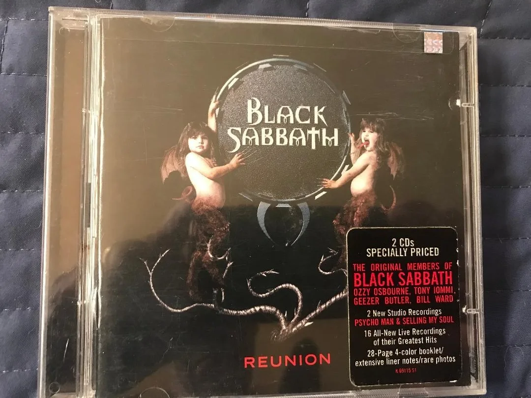 BLACK SABBATH FULLY SIGNED "REUNION" CD COMPLETE X4 BOTH CD'S NICE SIGS!!, image 2