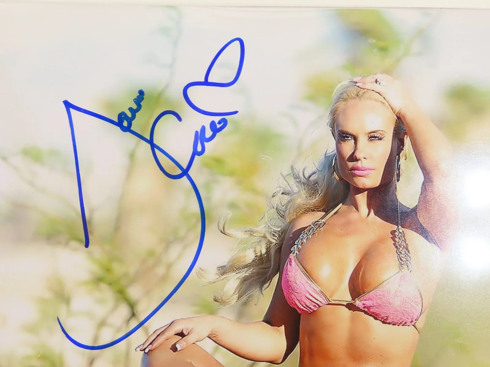 Swimsuit Model PSA Coca Austin Siged 11X14 Photo, image 3