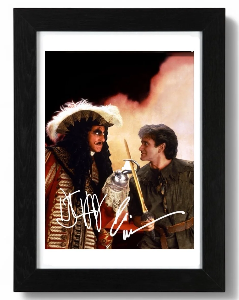 Robin William And Dustin Hoffman Signed autograph PHOTO Pre Print 6x4/A4/ Framed, изображение 3