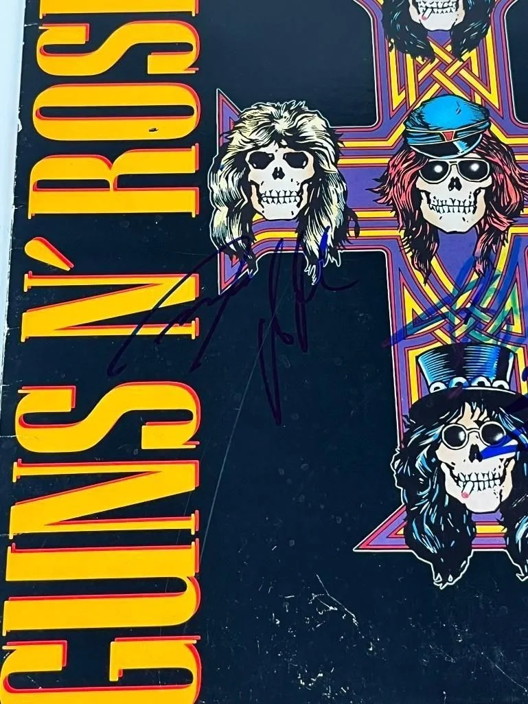 GUNS N ROSES SIGNED APPETITE FOR DESTRUCTION LP X4 COA BECKETT AUTHENTICATION!!, image 2