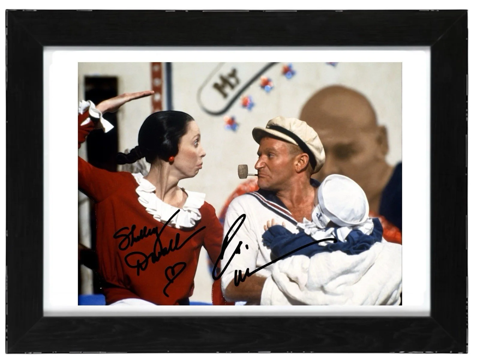 Robin William And Shelley Duvall Signed autograph PHOTO Pre Print 6x4/A4/ Framed, изображение 2