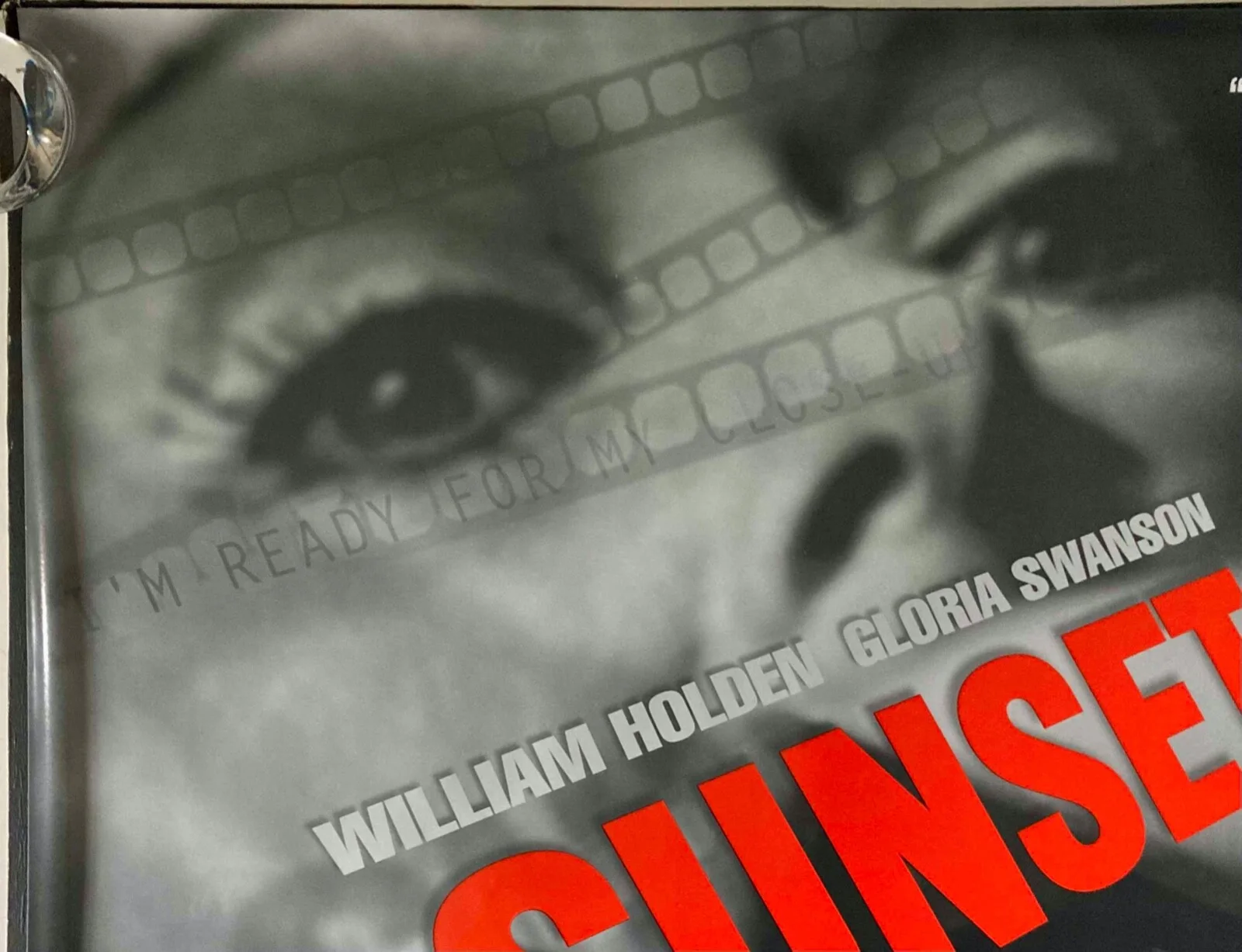 Sunset Boulevard ORIGINAL Quad Film Poster Gloria Swanson Billy Wilder 2003 RR, image 2