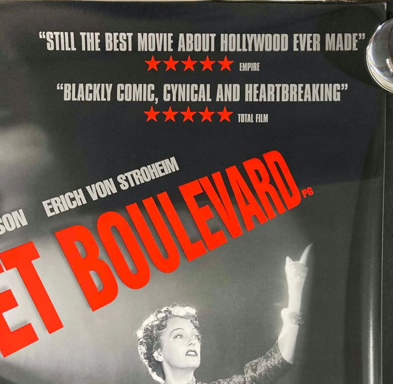 Sunset Boulevard ORIGINAL Quad Film Poster Gloria Swanson Billy Wilder 2003 RR, image 3