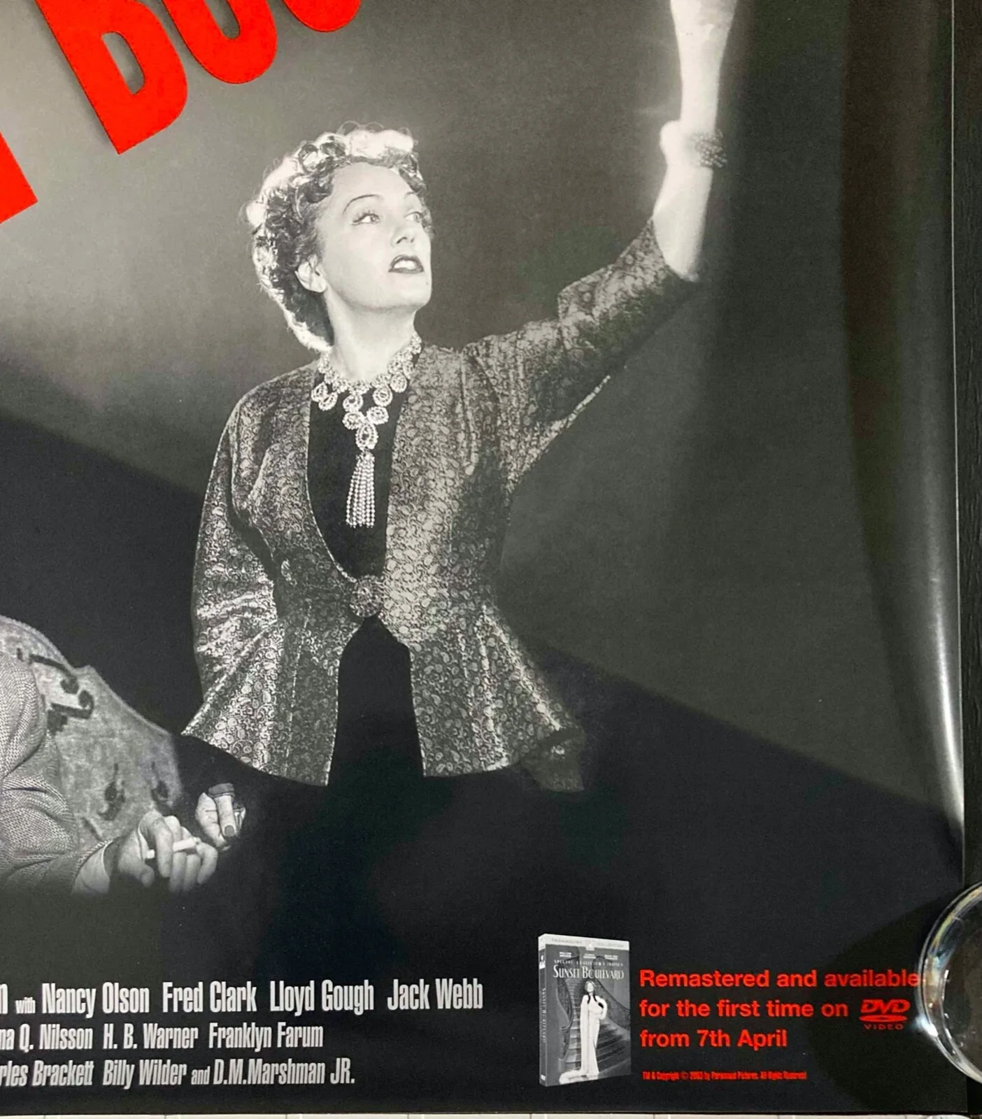 Sunset Boulevard ORIGINAL Quad Film Poster Gloria Swanson Billy Wilder 2003 RR, image 5