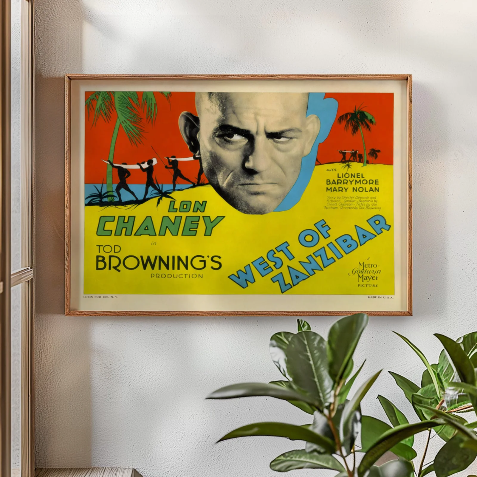 West Of Zanzibar - 1928 Horror / Drama Film Restored 30" x 40" UK Quad Poster, изображение 2