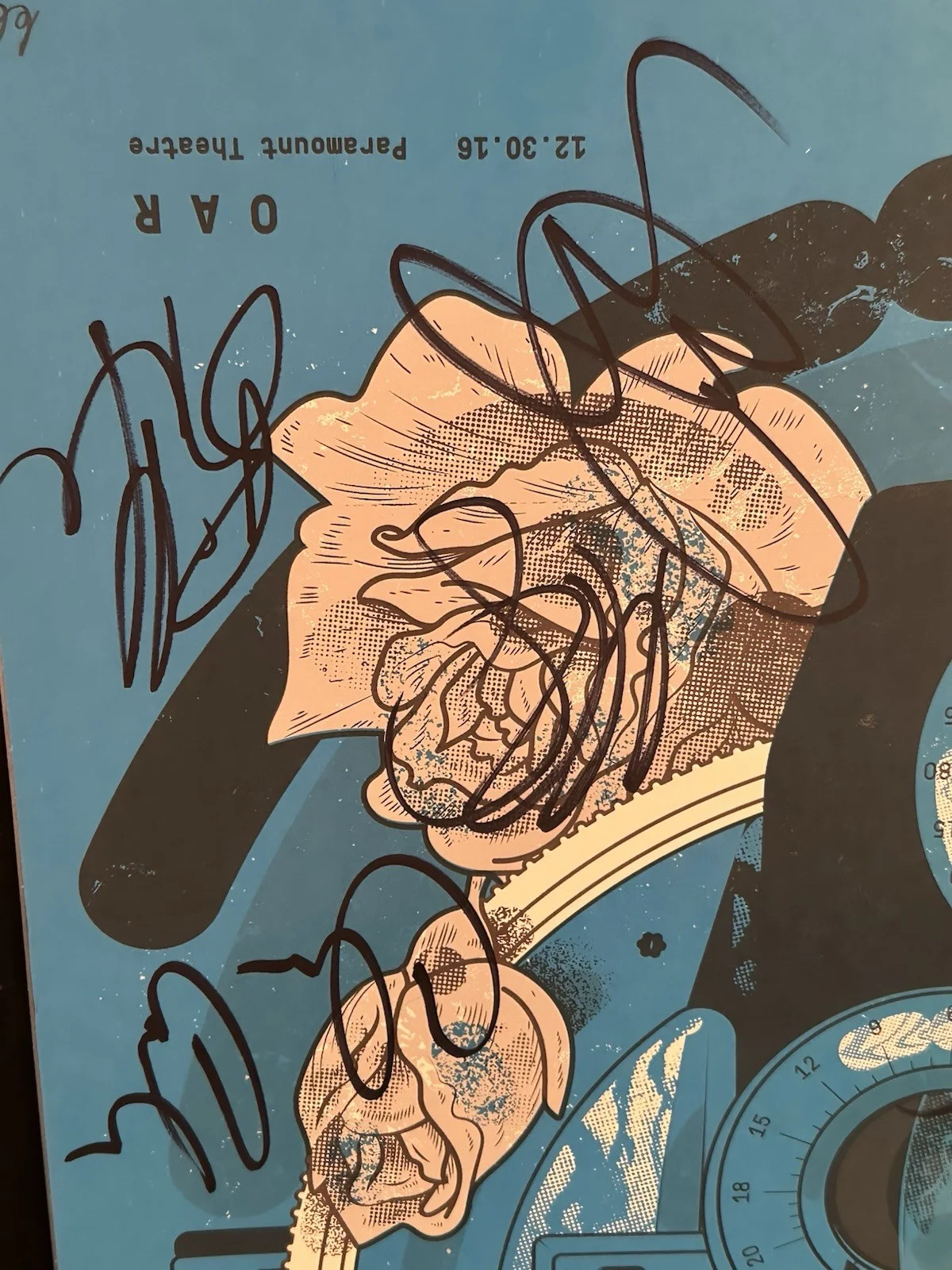 O.A.R. Signed Original Paramount Theatre Concert Posters 12.29.16 & 12.30.16, image 5