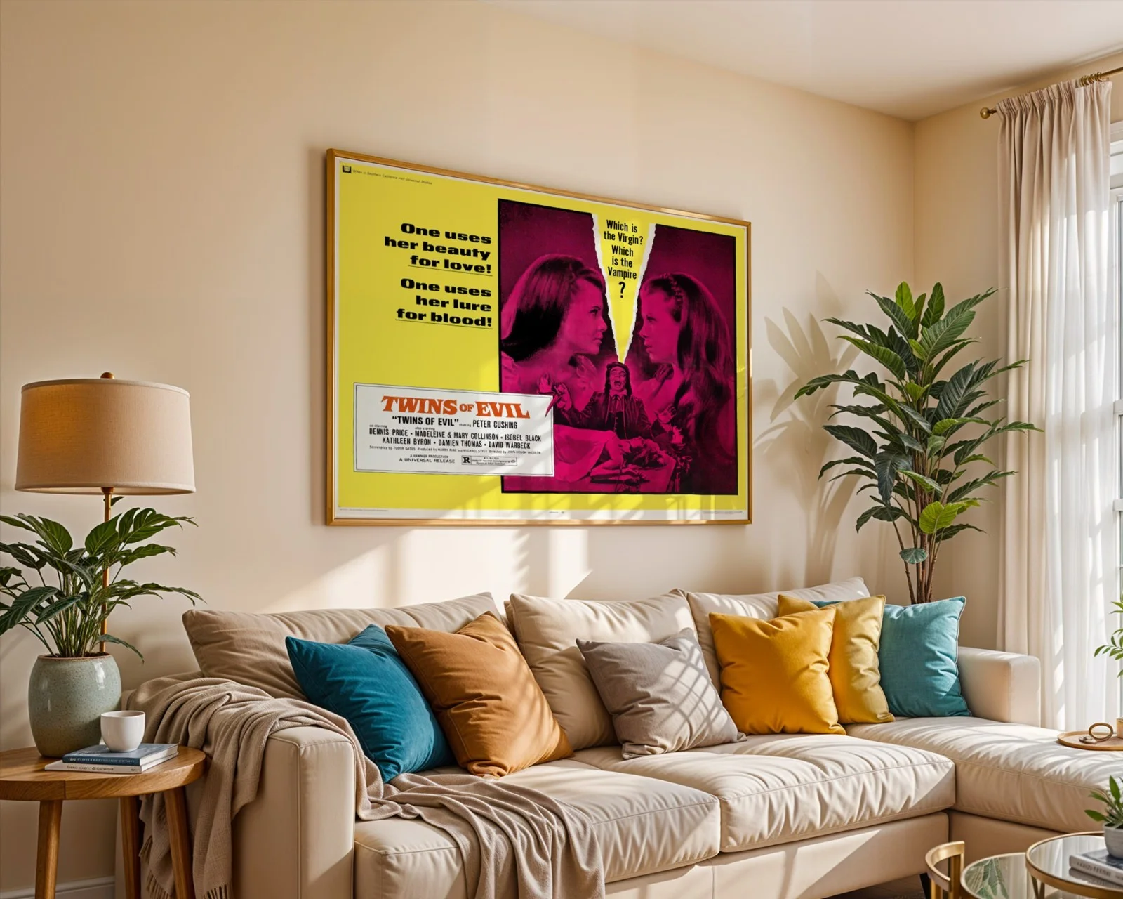 Twins Of Evil - 1971 Hammer Horror Film Restored 30" x 40" UK Quad Poster, изображение 5