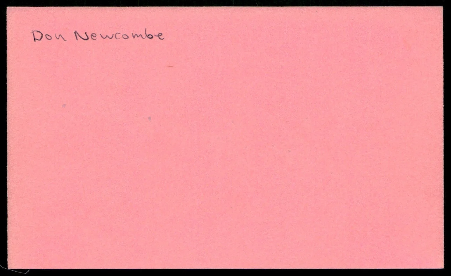 Don Newcombe Signed Index Card Auto -Rare Vintage Autograph, изображение 2