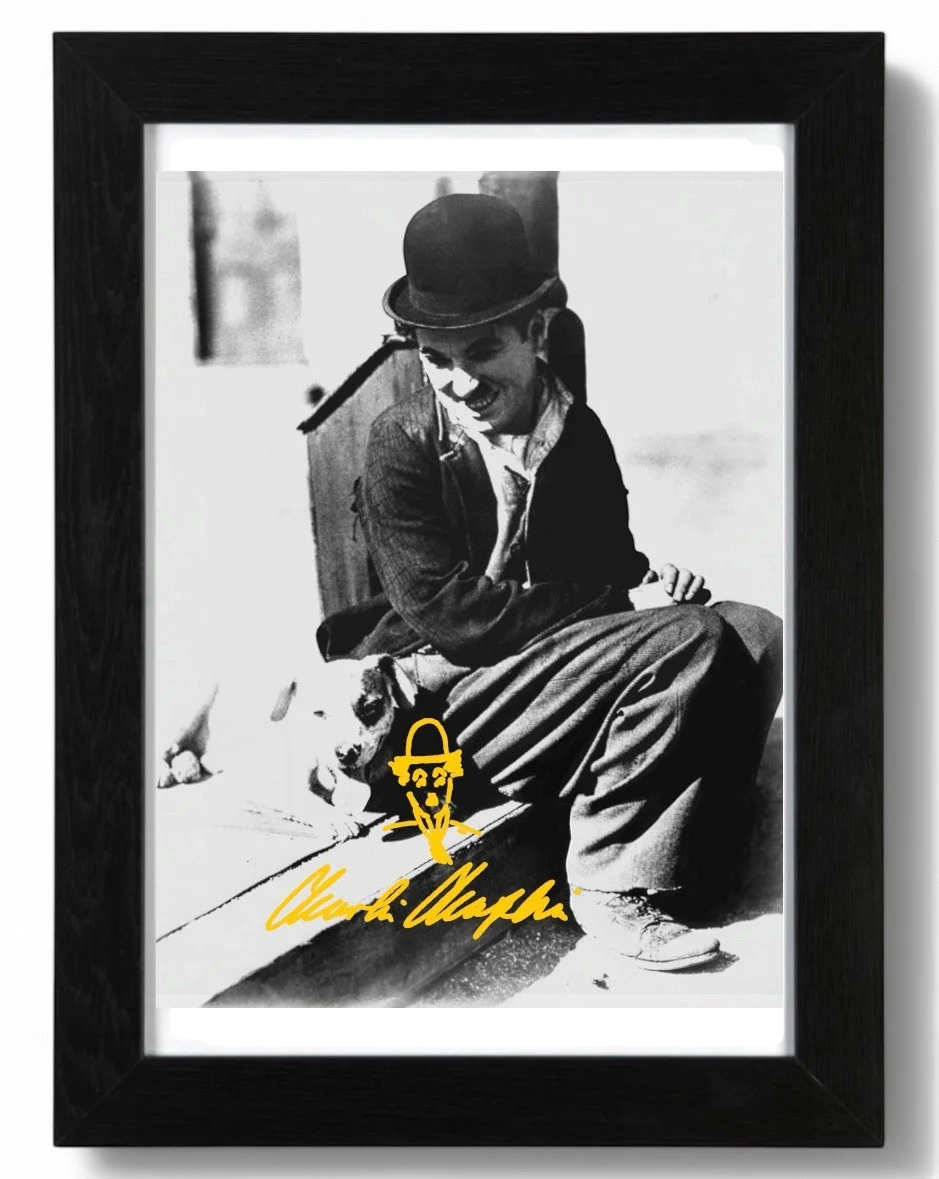 Charlie Chaplin Signed autograph PHOTO Pre Print 6x4/A4/ Framed, image 2
