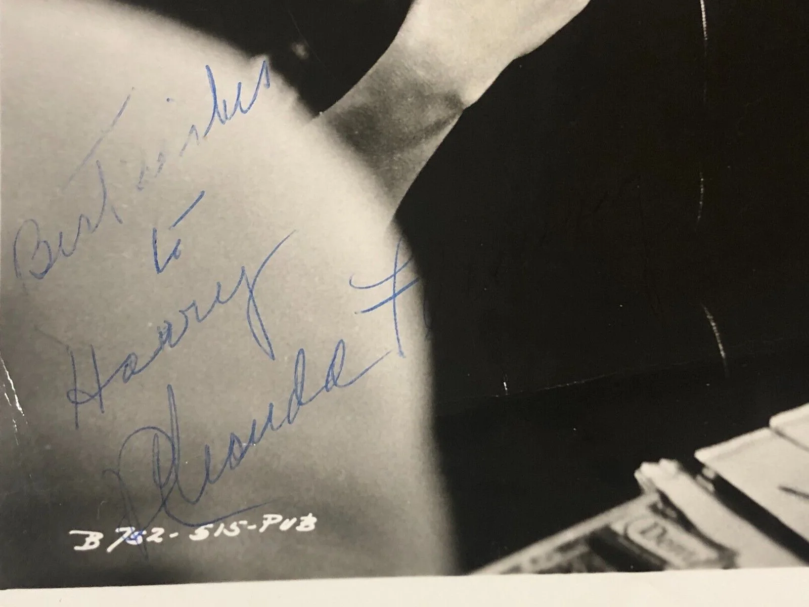 Rhonda Fleming — Actress Rhonda Fleming Hand Signed Autographed B&W 8x10 Original Publicity Photo, изображение 2
