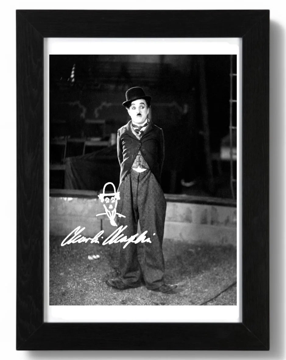 Charlie Chaplin Signed autograph PHOTO Pre Print 6x4/A4/ Framed, изображение 3
