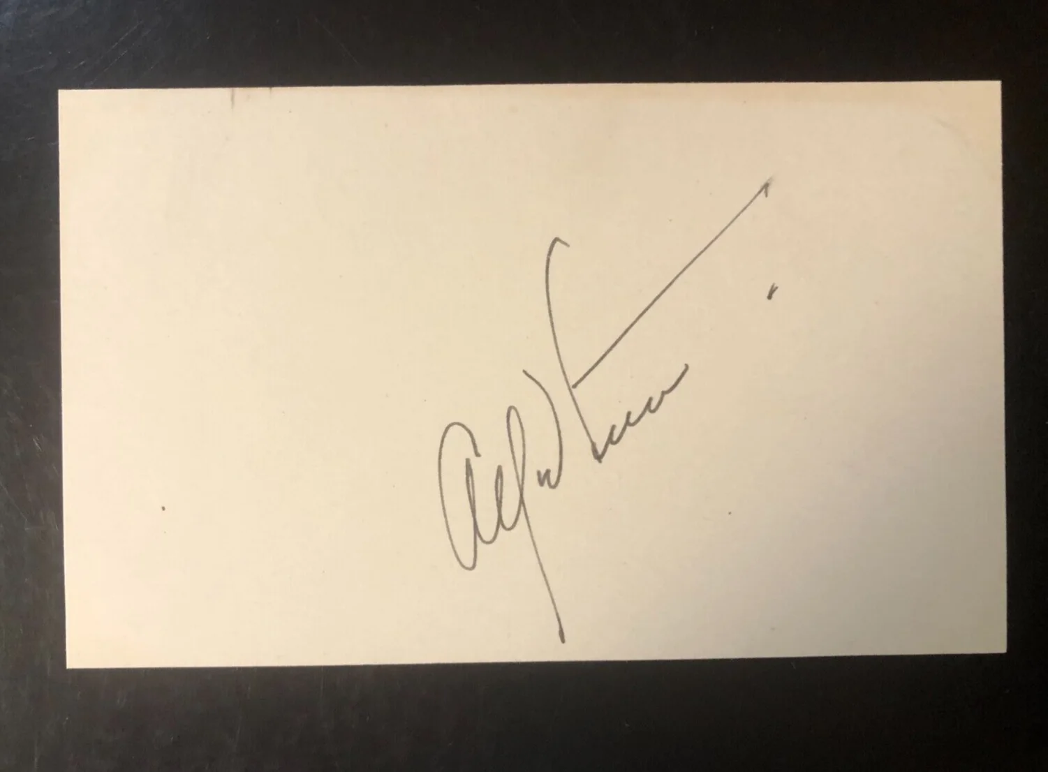 ALFRED LUNT, LYNN FONTAINE — ALFRED LUNT & LYNN FONTAINE AUTOGRAPHED 3x5 INDEX CARDS - Envelope Dated 1947, image 4