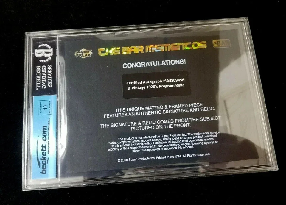 Fred Astaire — 2018 Super Break The Bar Mementos Fred Astaire Signed Auto JSA BGS BECKETT 10!, image 3