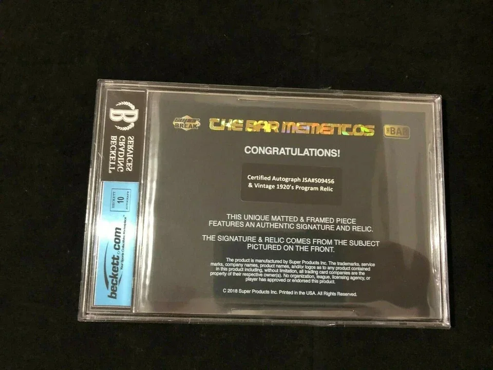 Fred Astaire — 2018 Super Break The Bar Mementos Fred Astaire Signed Auto JSA BGS BECKETT 10!, image 4