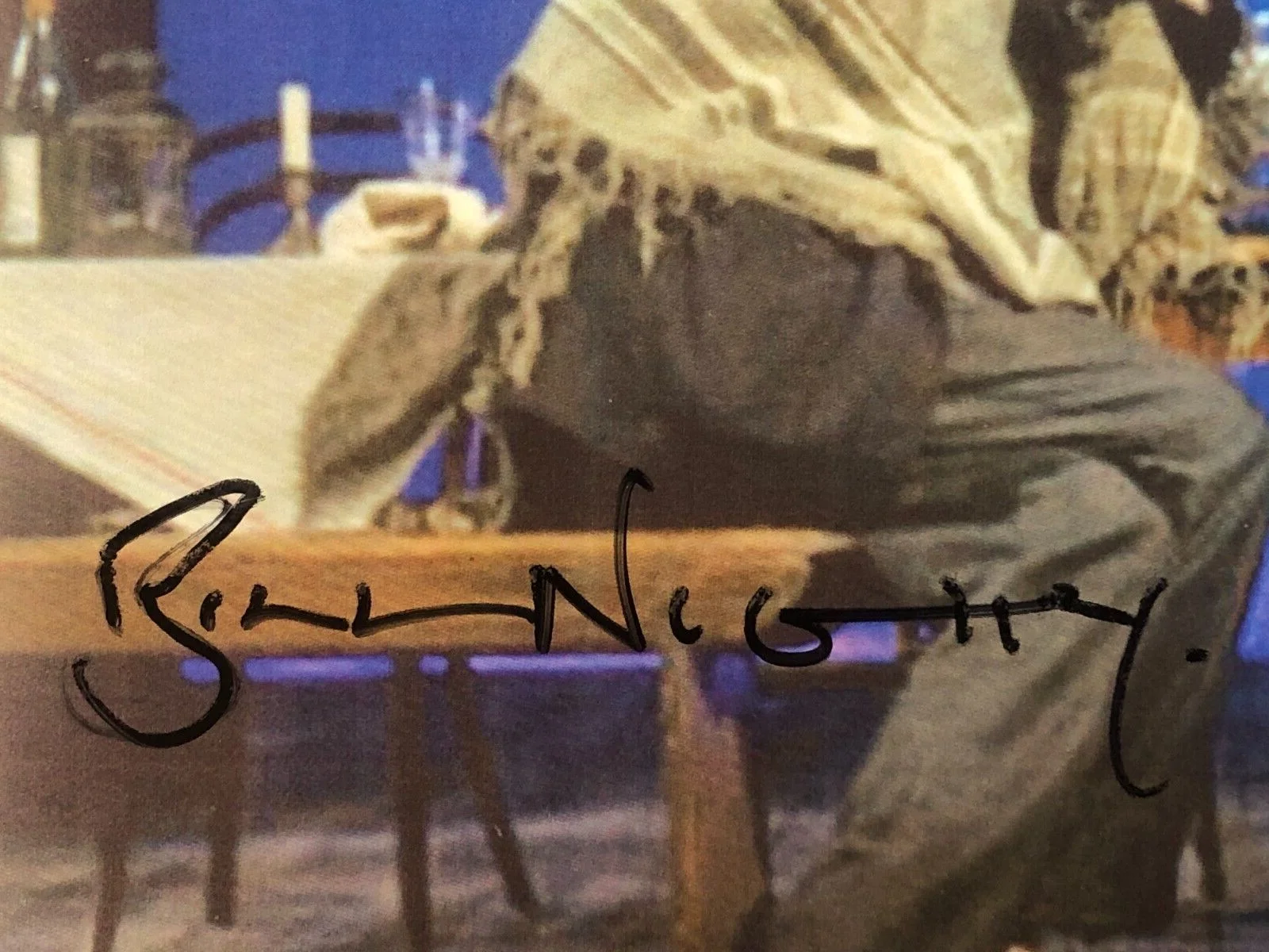 BILL NIGHY / JULIANNE MOORE — BILL NIGHY & JULIANNE MOORE AUTOGRAPH SIGNED BROADWAY PHOTO "THE VERTICAL HOUR", изображение 2