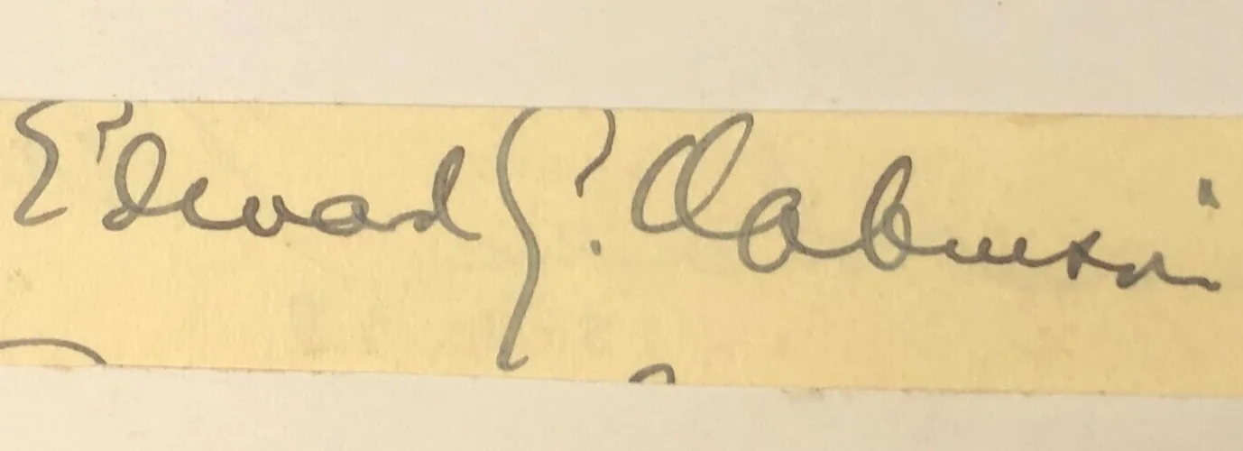 Edward G. Robinson — Actor Edward G. Robinson (d.1973) Hand-Signed Cut Autograph 3.25 x .75"