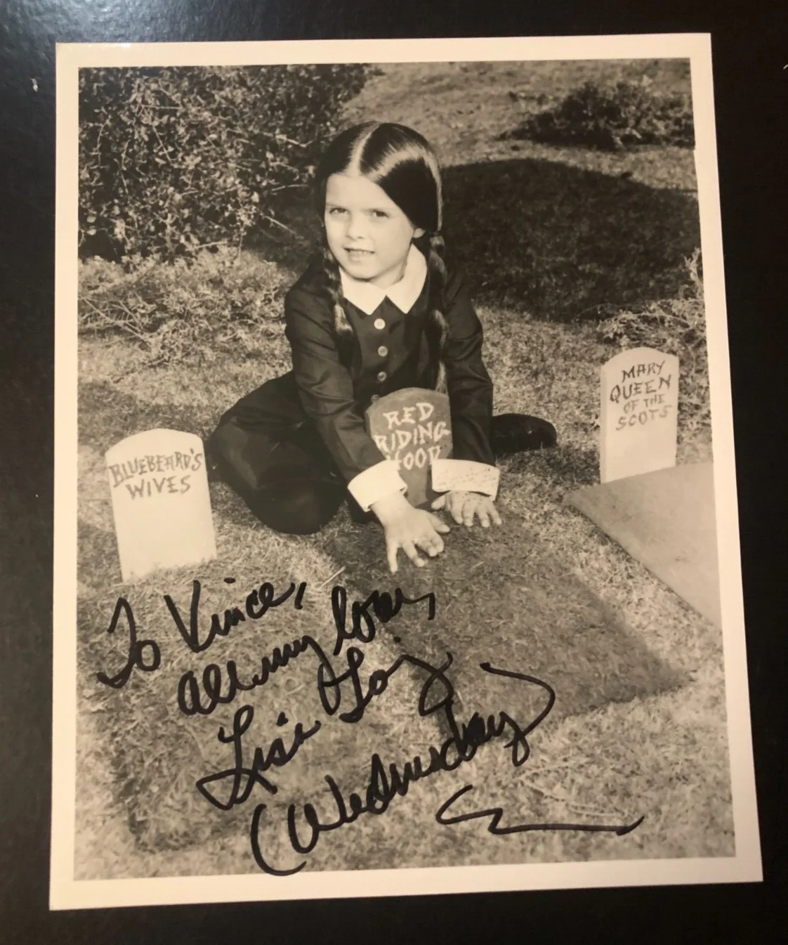 Lisa Loring — ADDAMS FAMILY "Wednesday" Actress LISA LORING Signed Autograph 8x10 B&W Photo, изображение 4