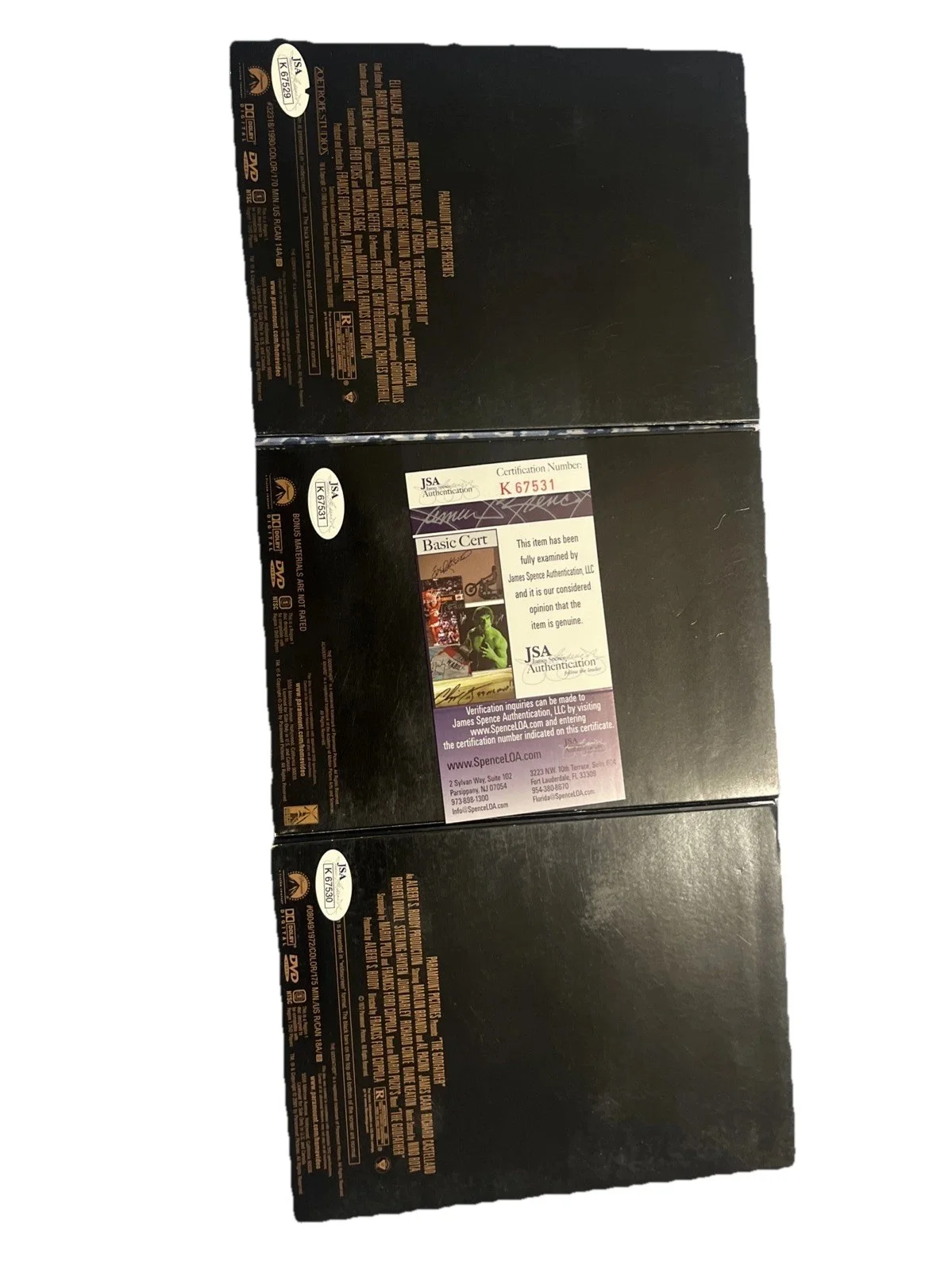Francis Ford Coppola — Francis Ford Coppola Signed Autographed The Godfather DVD Covers JSA# Lot3, изображение 4