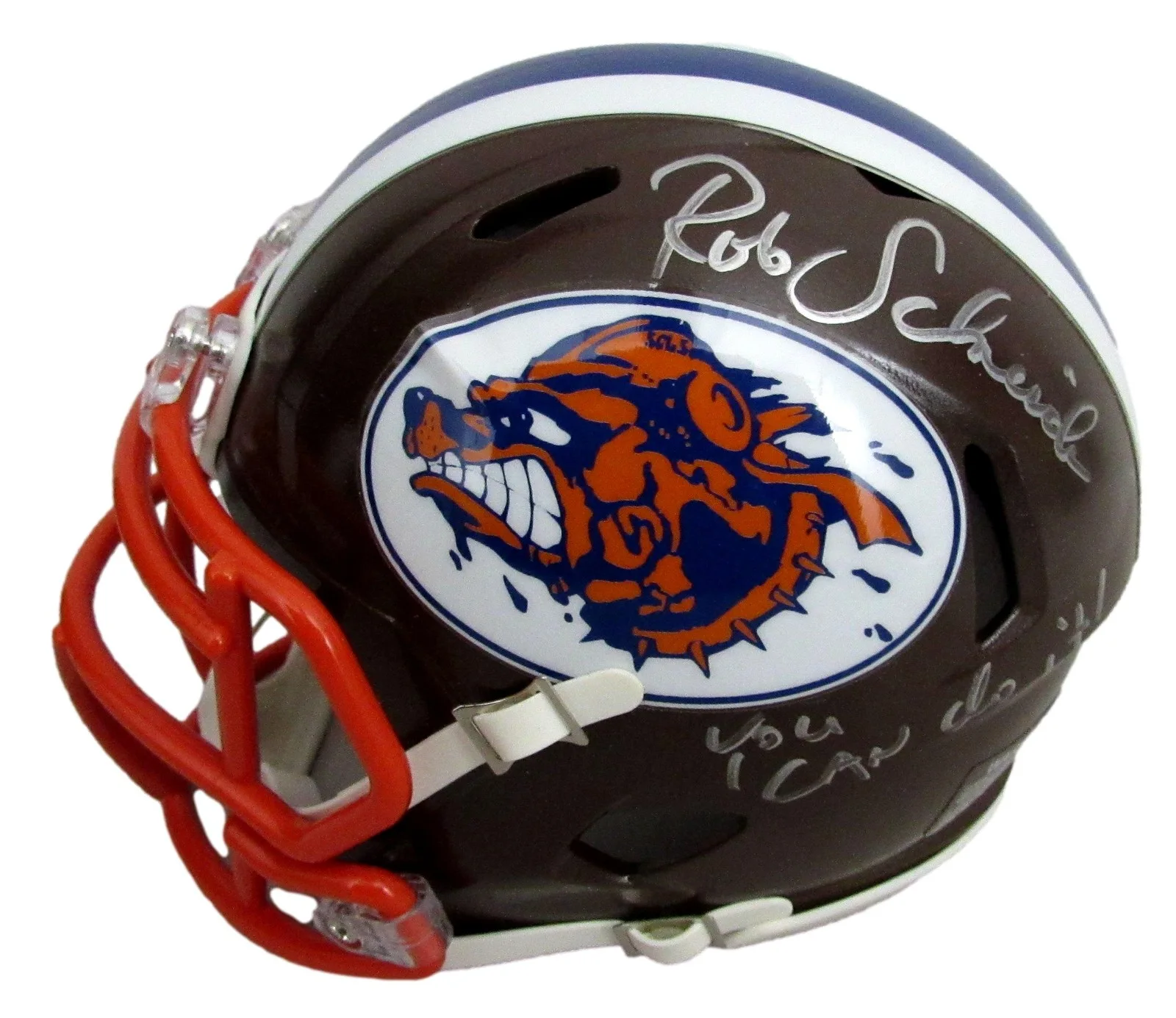 Henry Winkler/Rob Schneider Signed/Inscr Mini Helmet "The Waterboy" JSA 208024, изображение 2