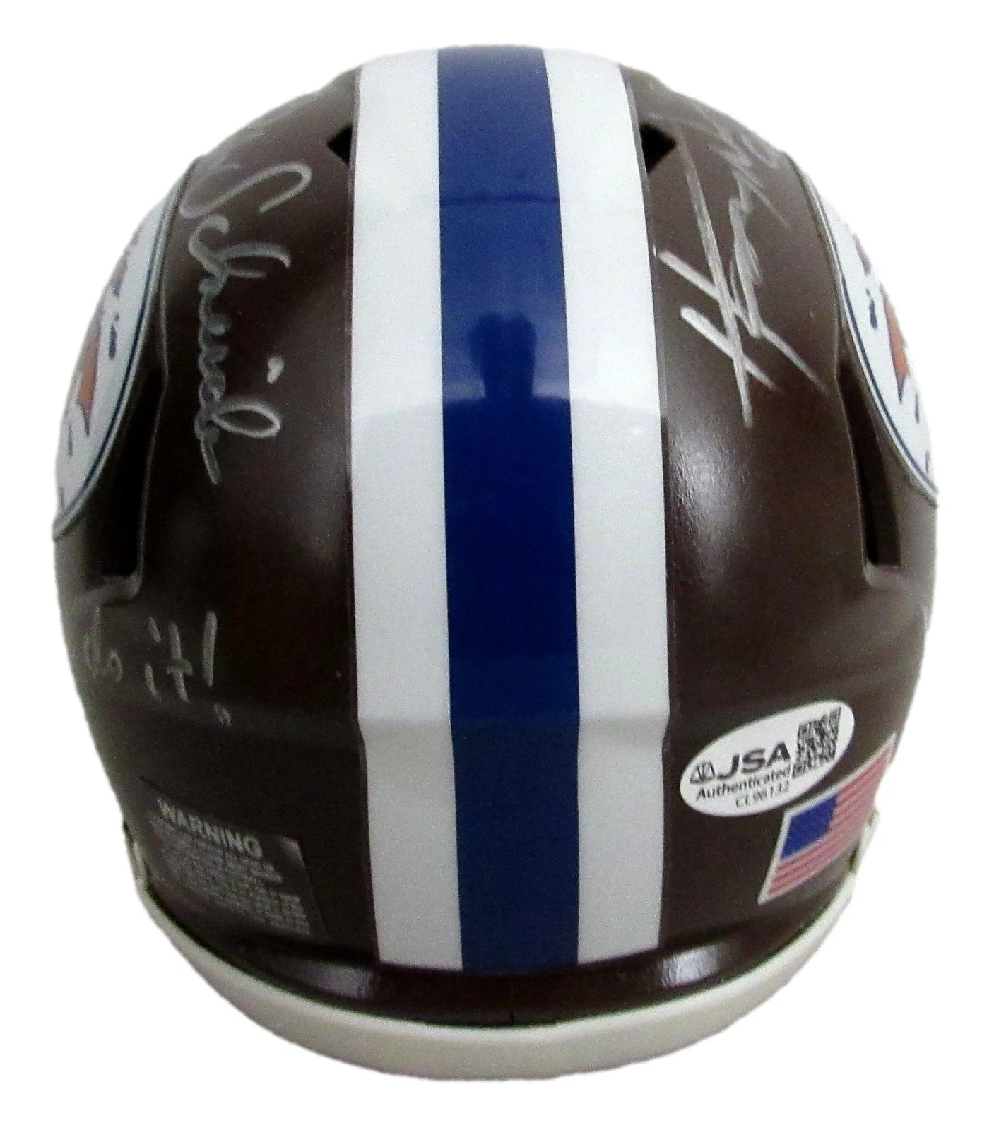 Henry Winkler/Rob Schneider Signed/Inscr Mini Helmet "The Waterboy" JSA 208024, изображение 4