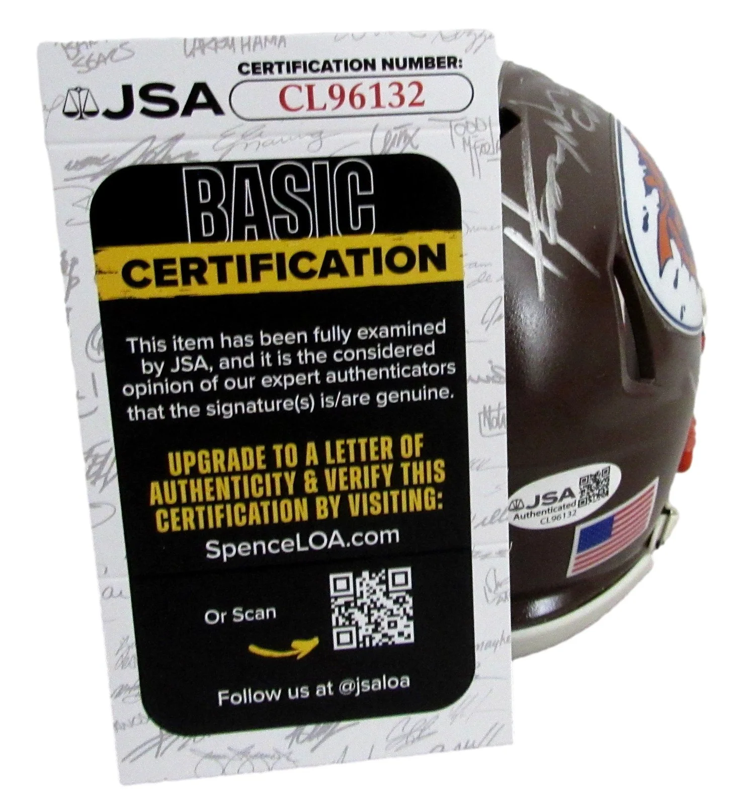 Henry Winkler/Rob Schneider Signed/Inscr Mini Helmet "The Waterboy" JSA 208024, изображение 5