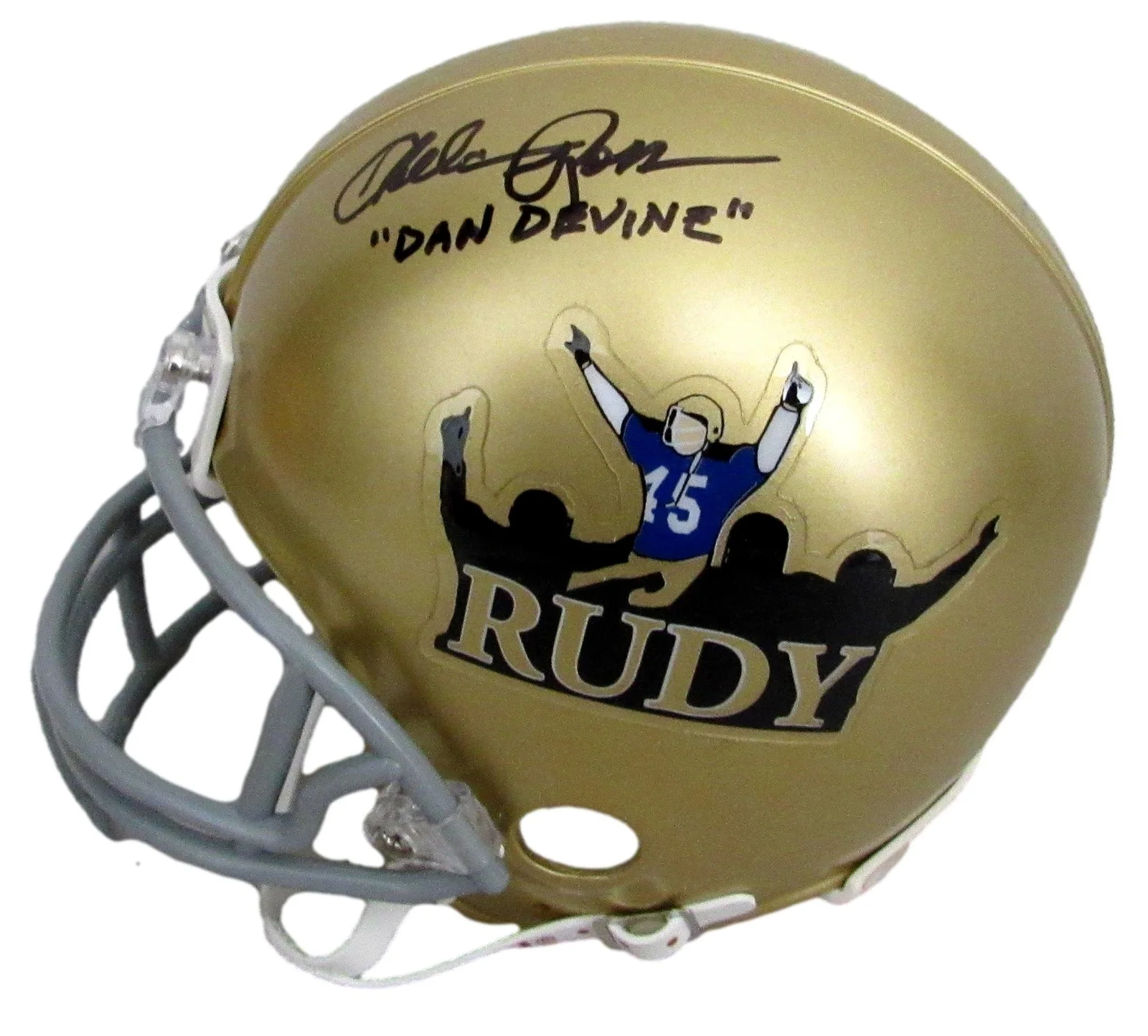 Sean Astin/Chelcie Ross Signed/Inscr Mini Helmet Notre Dame "Rudy" JSA 208020, изображение 2