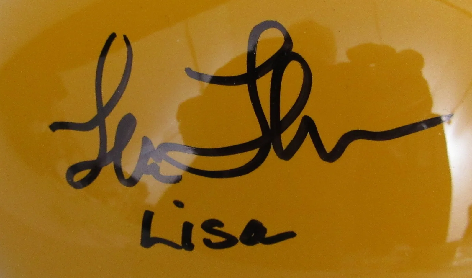 Lea Thomson Signed/Inscr Mini Football Helmet "All the Right Moves" JSA 208021, image 2