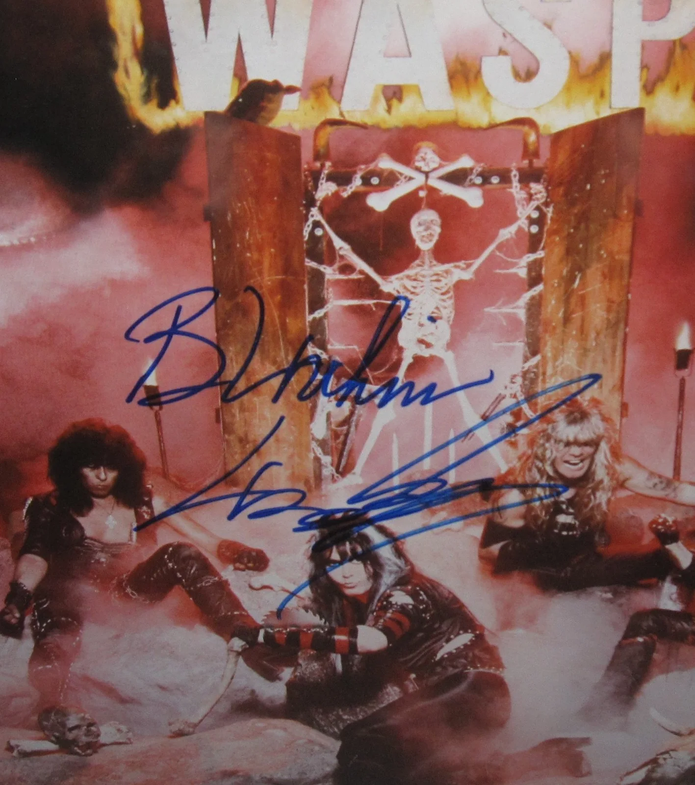 WASP SIGNED ALBUM BLACKIE LAWLESS DEBUT SELF-TITLED VINYL ROCK AUTOGRAPH JSA COA, изображение 4