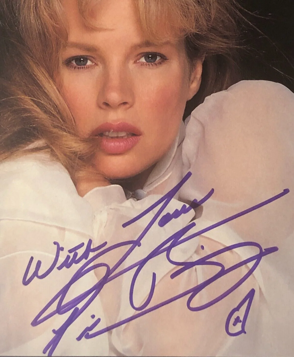 Kim Basinger — Actress Kim Basinger Hand Signed Autographed 8 x 5.75" Color Magazine Photo, image 3