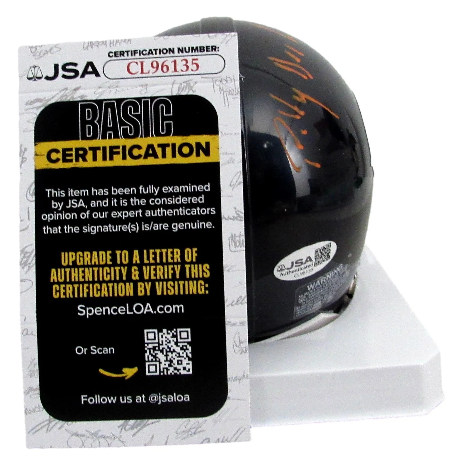 Billy Dee Williams Signed Mini Football Helmet Bears "Brian's Song" JSA 208018, изображение 5