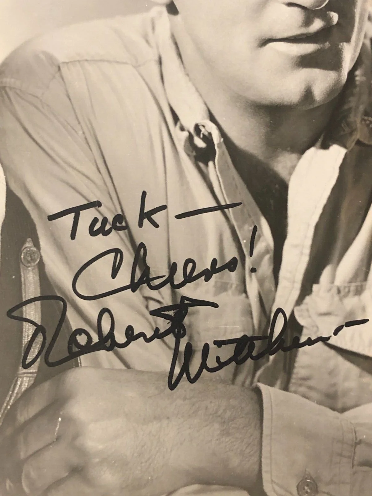 Robert Mitchum — Actor ROBERT MITCHUM - ORIGINAL Hand-Signed Autographed Publicity Still 8 x 10, image 2