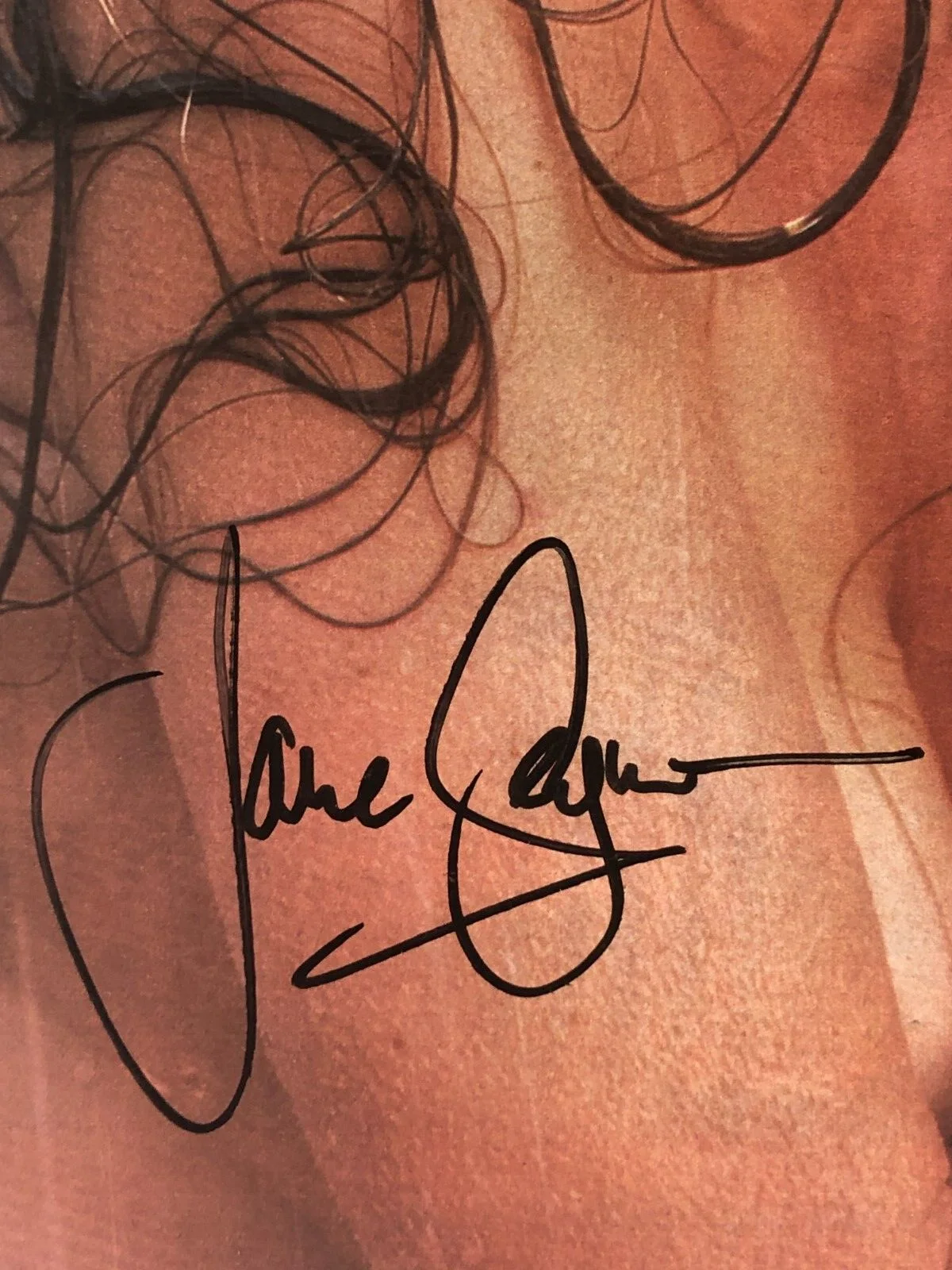 Jane Seymour — Actress Jane Seymour Autographed 8 x 11 Playboy Magazine Page - Dr. Quinn *RARE*, изображение 2