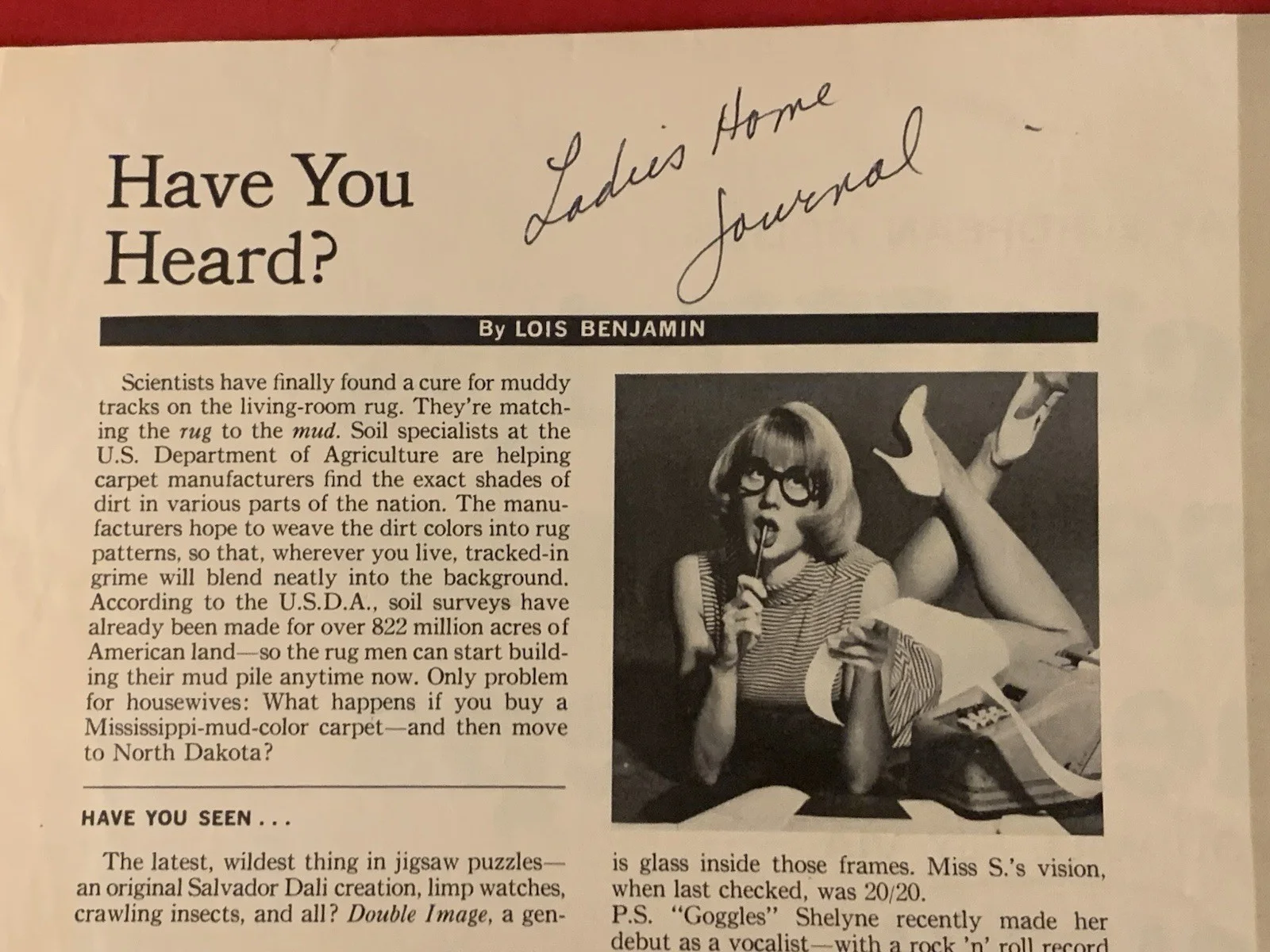 Vincent Price — Vincent Price Estate Ladies Home Journal Magazine Page With Vincent’s Notes! 15g, изображение 2