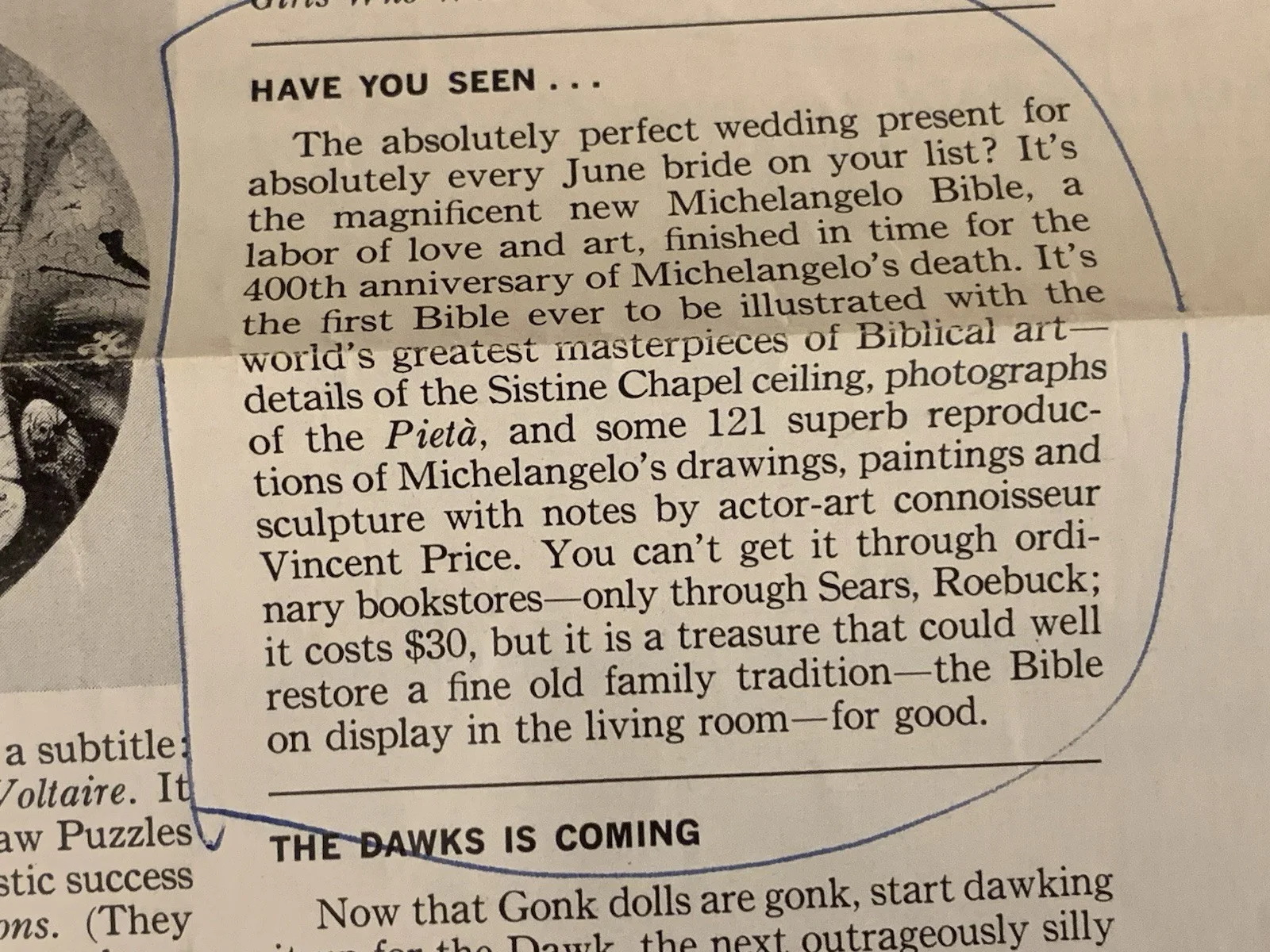 Vincent Price — Vincent Price Estate Ladies Home Journal Magazine Page With Vincent’s Notes! 15g, изображение 4