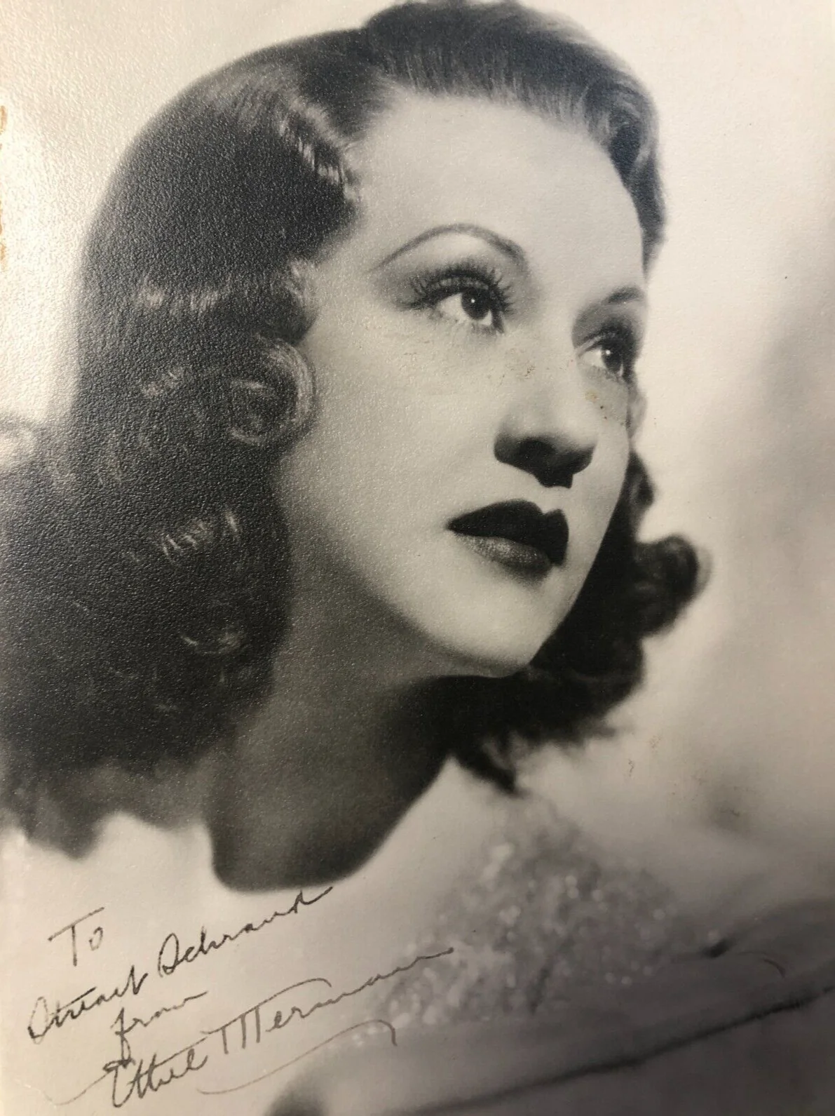 Ethel Merman — ACTRESS ETHEL MERMAN - AUTOGRAPHED INSCRIBED 5 x 7 B&W PHOTO, image 3