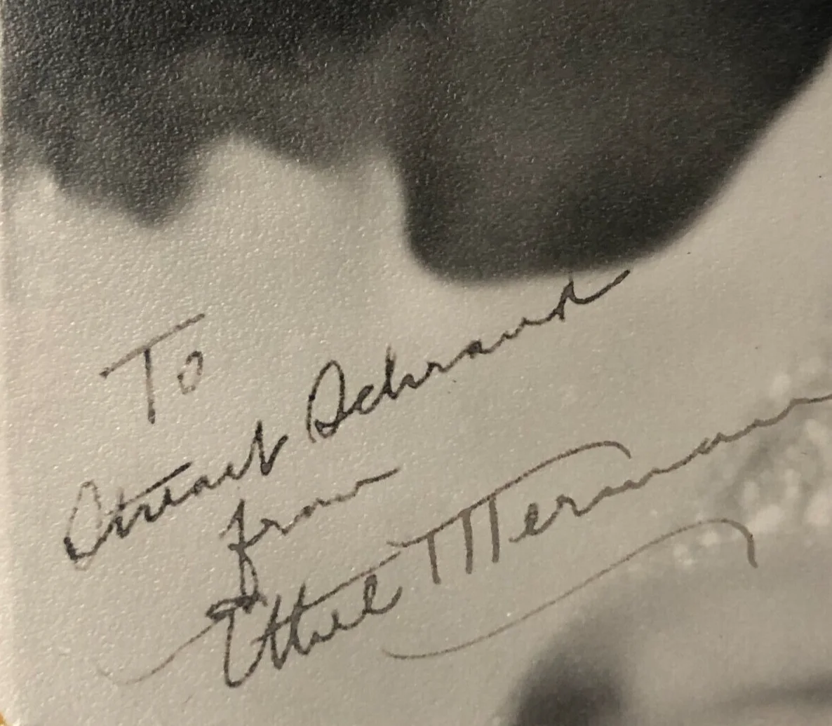 Ethel Merman — ACTRESS ETHEL MERMAN - AUTOGRAPHED INSCRIBED 5 x 7 B&W PHOTO, image 4