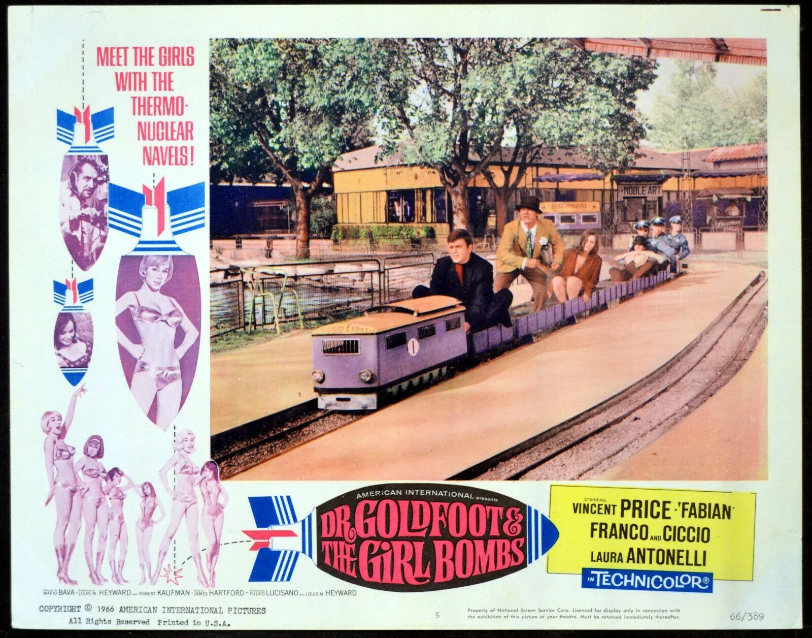 DR. GOLDFOOT AND THE GIRL BOMBS 1966 Vincent Price, Fabian 4 LOBBY CARDS, изображение 3