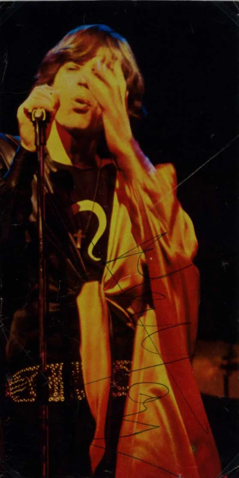 ROLLING STONES SINGER Mick Jagger autograph, IP signed magazine picture & mounte, изображение 2